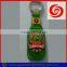 fashion country souvenir soft pvc magnetic fridge bottle opener