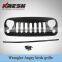 Hot Sell Auto Chrome Front Mesh Grille for Wrangler JK, Ruggedridge Grille for jk
