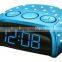 Cute Blue Dot Dual Alarms Light Rim PLL Clock Radio