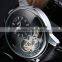 Men Watch Leather Fashion Brand Watches Feather Skeleton Dress Watches ZB005