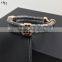 2016 Luxury 316L stainless steel fashion genuine python leather man bracelet for gift