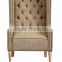 Anqique vintage tufted copper nail Line Simple Upholstery Arms Chair