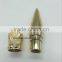 High-end Lipstick Container with Gold/Silver Plated Body and Crown Cap