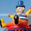 Hot sale kids inflatable floating climbing wall inflatable climbing tower clown for sale