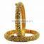 Indian Bollywood Traditional Party Wear Gold Plated Polki Openable Bangle