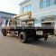 New coming 4x2 dongfeng flatbed truck crane with tow truck