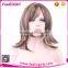 Mixed Brown Golden Adjustable Elastic Trim Women Synthetic Wig