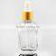 50ml wholesale clear square glass dropper bottle essential oil manufacturers