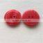 fashion polyester button,red pearl button for Diy Art And Craft making