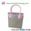 Beautiful designer candy color silicone beach bag lady fashion handbag