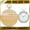 wood case inner alloy case analog quartz 3 hands wood pocket watch chain