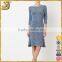2016 Blue half sleeve slim fit women knit vestidos dresses                        
                                                Quality Choice
                                                    Most Popular