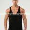 Mens stretch fitted performance tanks ribbed t back gym stringer tank top                        
                                                Quality Choice