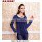 Moder low cut o-neck lace lady blusas, woman blusas china