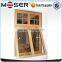 Solid wood French style grill awning window
