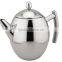 Teapot,Stainless steel tea pot with infuser