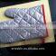 short black and red binding oven mitt glove