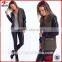 Fashion PU sleeve khaki color winter parka coats for girls