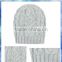 high quality cable knit beanie with a ribbed trim