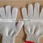 nature white cotton glove ,thin gloves ,cotton liner industry gloves