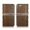 Premium Quality Wallet Design Vintage Leather Case for iPhone 6S with Card Slot and Stand