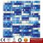 IMARK White Mix Blue Color Wavy Shape Hand Painting Crystal Glass Mosaic Tiles for Wall Backsplash Code IVG8-045