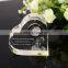 Wholesale Small Heart Shaped Crystal Table Clock for Decoration and Gift