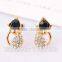Hot Sell women Fashion Earrings Fashion jewelry Lovely Rinestone Cat Earrings stud earring