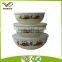 Custom logo printed enamel color bowls with lids