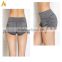 86% nylon14% spandex dry fit womens yoga shorts with side string