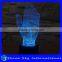Acrylic Sculpture 3D Hand LED Night Light Creative Stereoscopic 7 Colors Flashing Touch LED Night Light