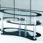 CHEAPER DESIGN LCD TV STAND TV SHELF METAL FRAME BLACK GLASS