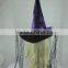 Party hats halloween purple lace witch hat