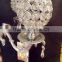 Silver crystal 5 arms crystal candelabra , crystal bead candelabras