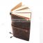 Boshiho Vintage Embossed Leather Journal Diary (Handmade) with leather strap closure