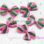 Custom beautiful ribbon butterfly bow, polyester grosgrain purple ribbon bows white satin ribbon bows