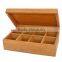 christmas sale BSCI natural bamboo wooden tea bag storage gift case box