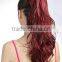 Wholesale price synthetic red claw clip in curly ponytail hair pieces