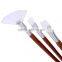 Cheap Price 3 Pcs Wood Artist Flat Brushes White Nylon Fan Head Brush Watercolor Gouache Set For Student Drawing