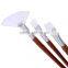 Bulk Cheap 3 Pcs Set Long Handle White Nylon Hair Fan Shaped Artist Oil And Acrylic Paint Brush