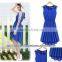 LATEST EUROPEAN LONG CHIFFON DRESS BLUE 563