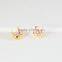 Fancy design women gold rhinestone earrings crystal stud earrings