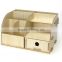 recycled wood office desk organizer