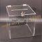 acrylic donation box with lock/ acrylic vote display box/ acrylic box with lock