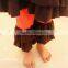 Hot sale baby girl winter 100% cotton clothes tshirt dress top & ruffled pants 2pcs matching sets wholesale children clothes set