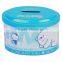 Tinplate oval Tin Kids saving box with lock and key for kids