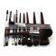 Top quality 11 / 15pcs red sandalwood handle sofeel synthetic hair private label make up brushes cosmetics makeup brushes set