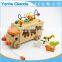animal Shape Sorter truck and bead maze - Pull Along Toy - animal in many Shape Blocks