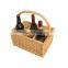 6 Bottle Wicker Wine Carrier Basket Wholesale