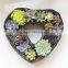 Handmade Wicker Basket Heart-shaped Retro Pastoral Desktop Simulation Flower Planting Pot Plants Meat Storage Basket